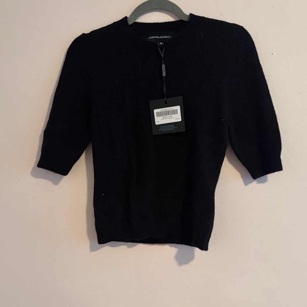 Cynthia Rowley Black Crewneck Sweater